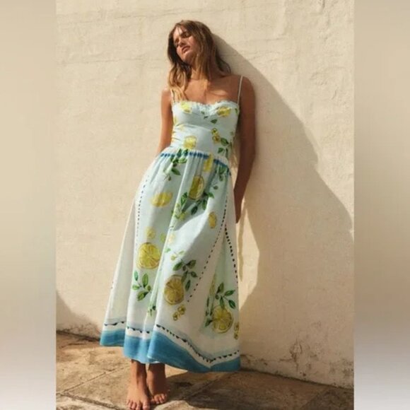 Zara Dresses & Skirts - Zara Lemon Poplin Dress